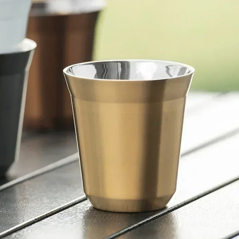 80/160/250ml Outdoor Camping Espresso Mug Thickened 304 Stainless Steel Double Wall Insulation Coffee Cup Tea Cup