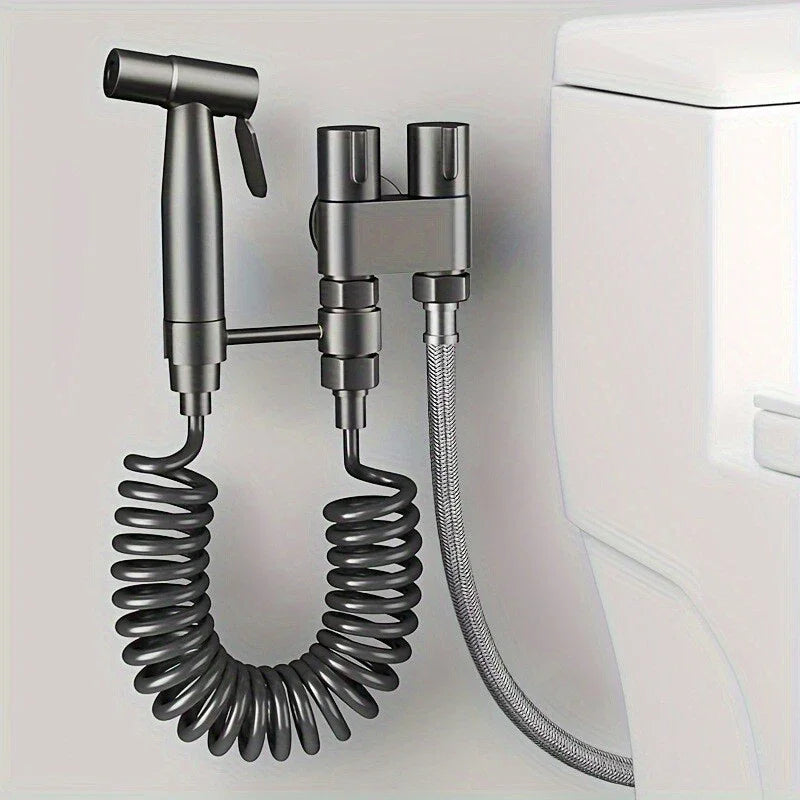 Toilet Shattaf Adapter Hose Bidet Spray Stainless Steel Handheld Shower Bidet Spray Wash Anal Douche Portable Cleaning Nozzle