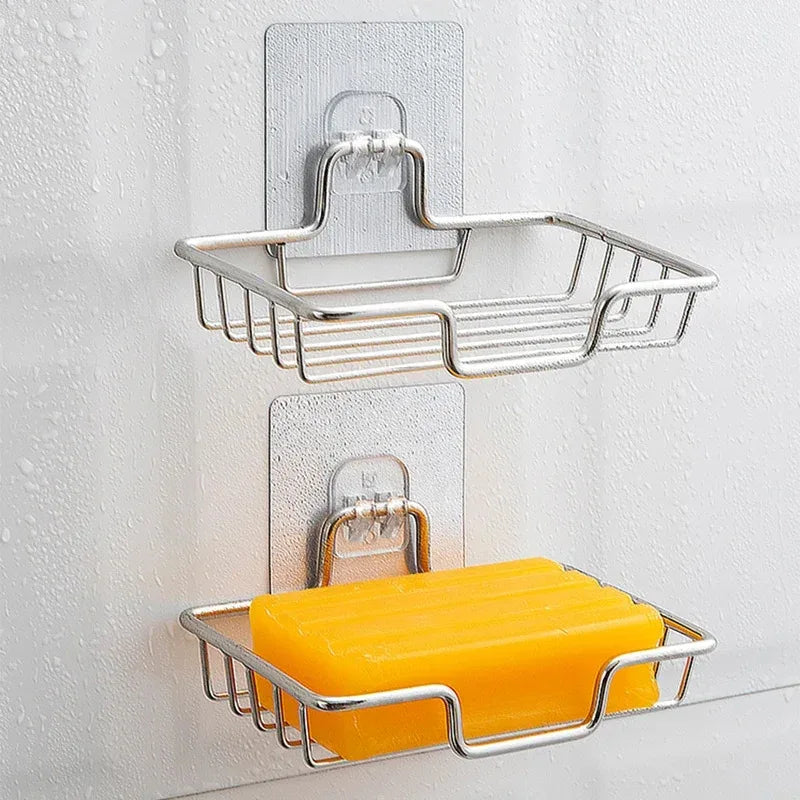 Steel Self Adhesive Soap Rack Wall Mounted Dish Bathroom Soap Holder Wall Mounted Soap Rack Wall Mounted Soap Holder Stainless