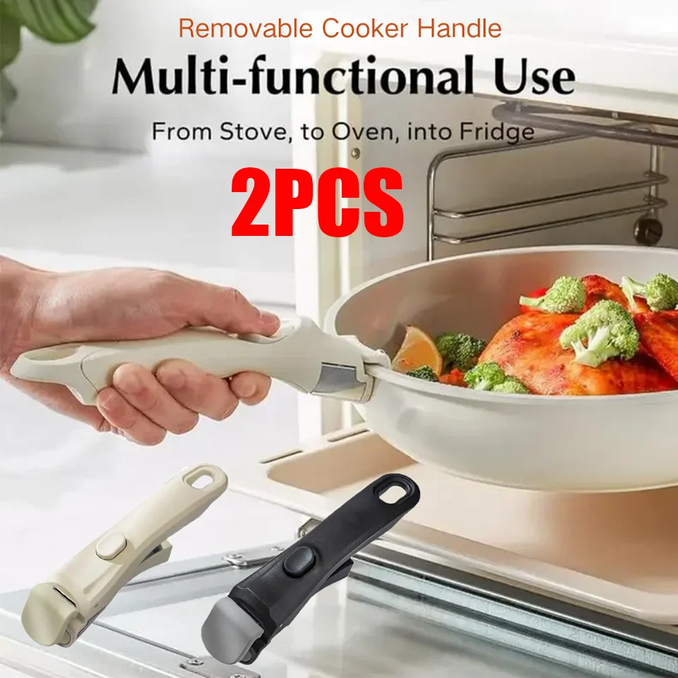 White & Grey Anti Scalding cookware sets with detachable handles Replacement universal pot handle All-purpose detachable handle