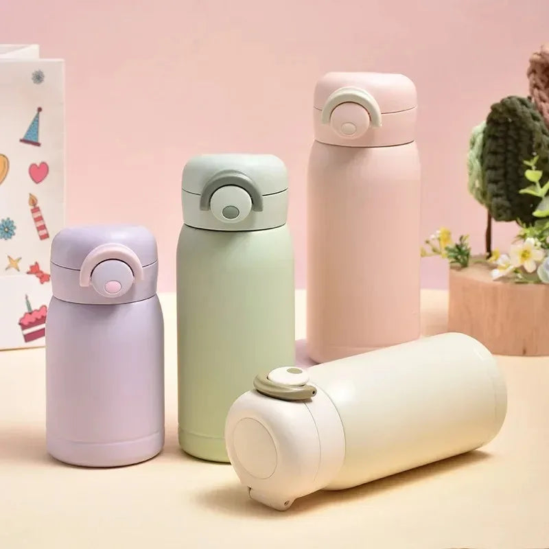 350ml/220ml Mini Thermos Cup Pocket Cup Stainless Steel Thermal Coffee Mug Vacuum Flask Insulated Hot Water Bottle Kids Gift