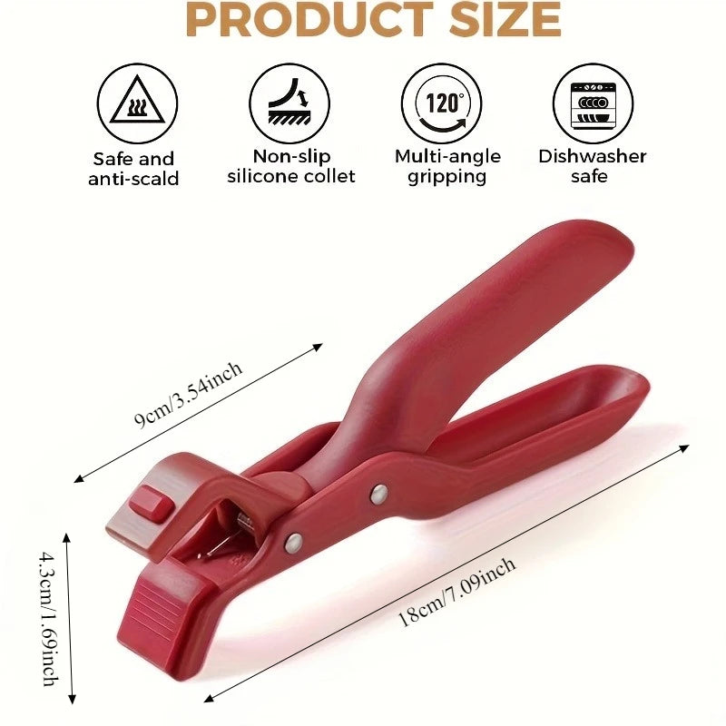 4PCS Anti-Scald Clips Hot Dish Plate Gripper Non-slip Bowls Clamp Moving Hot Plate Bowls Pizza Pan Air Fryer Microwave Oven
