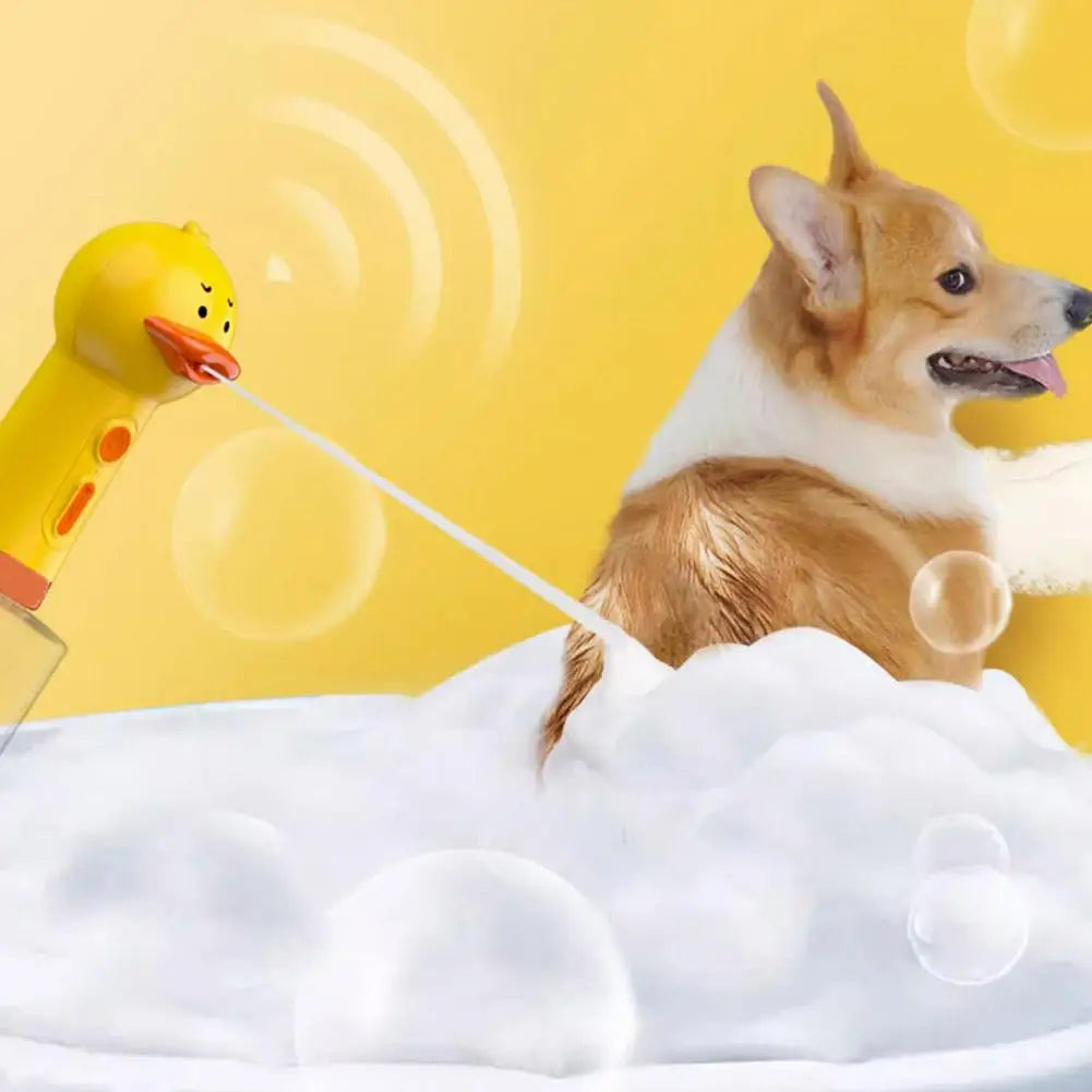 Yellow Duck Pet Cleaning Bathing Electric Foam Machine Usb Charging Automatic Soap Dispenser Foam Machine Pet Accessories