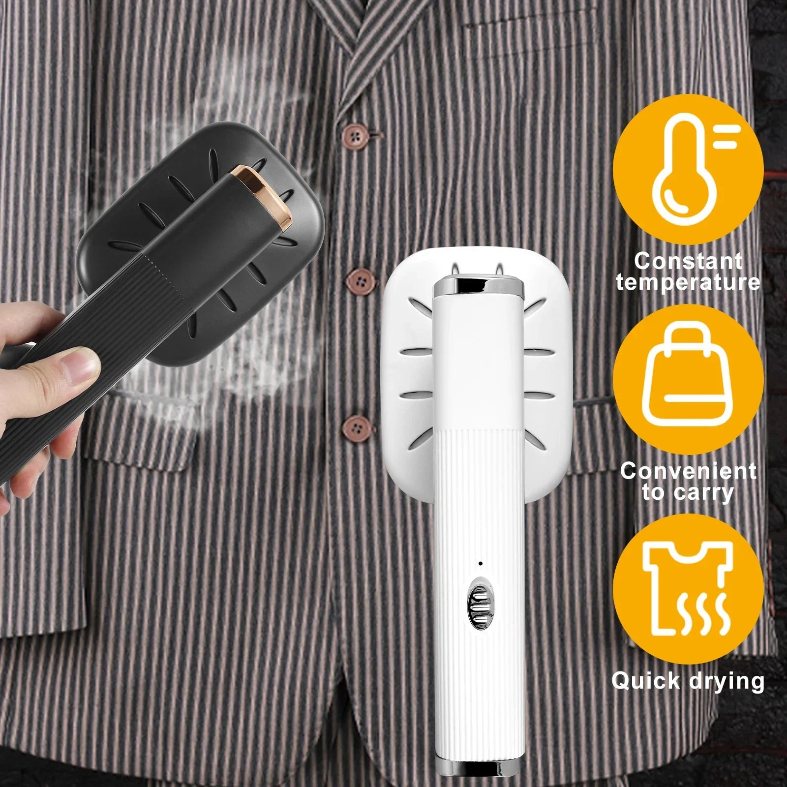 Travel Iron Portable Mini Ironing Machine Garment Steamer Wrinkle Remover Dry and Wet Handheld Steam Iron for Fabric Clothes