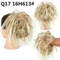 Synthetic Messy Fluffy Hair Bun Tousled Hairpiece Elastic Band Chignon Scrunchie Ponytail Extensions Hair Bow for women