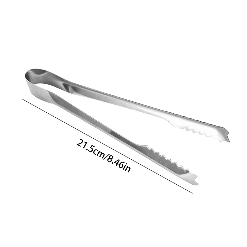 New BBQ Food Tongs Barbecue Stainless Steel Kitchen Food Meat Non-slip Non-Stick Steak Clamp Cooking Tool Toothed Ice Towel Clip