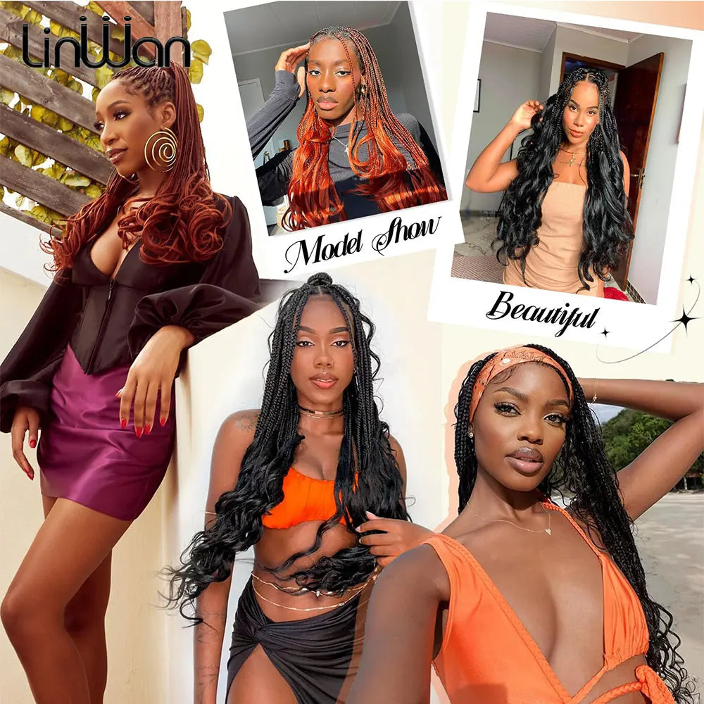 French Curly Braiding Hair 22Inch Synthetic Curly Braiding Hair Pre Stretched Loose Wavy Curl Braiding Hair Extensions For Women