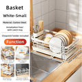 Large Capacity Kitchen Dish Drainer Organizer Countertop Chopsticks Rack Bowl Rack Cup & Dish Dispenser Sink Stand