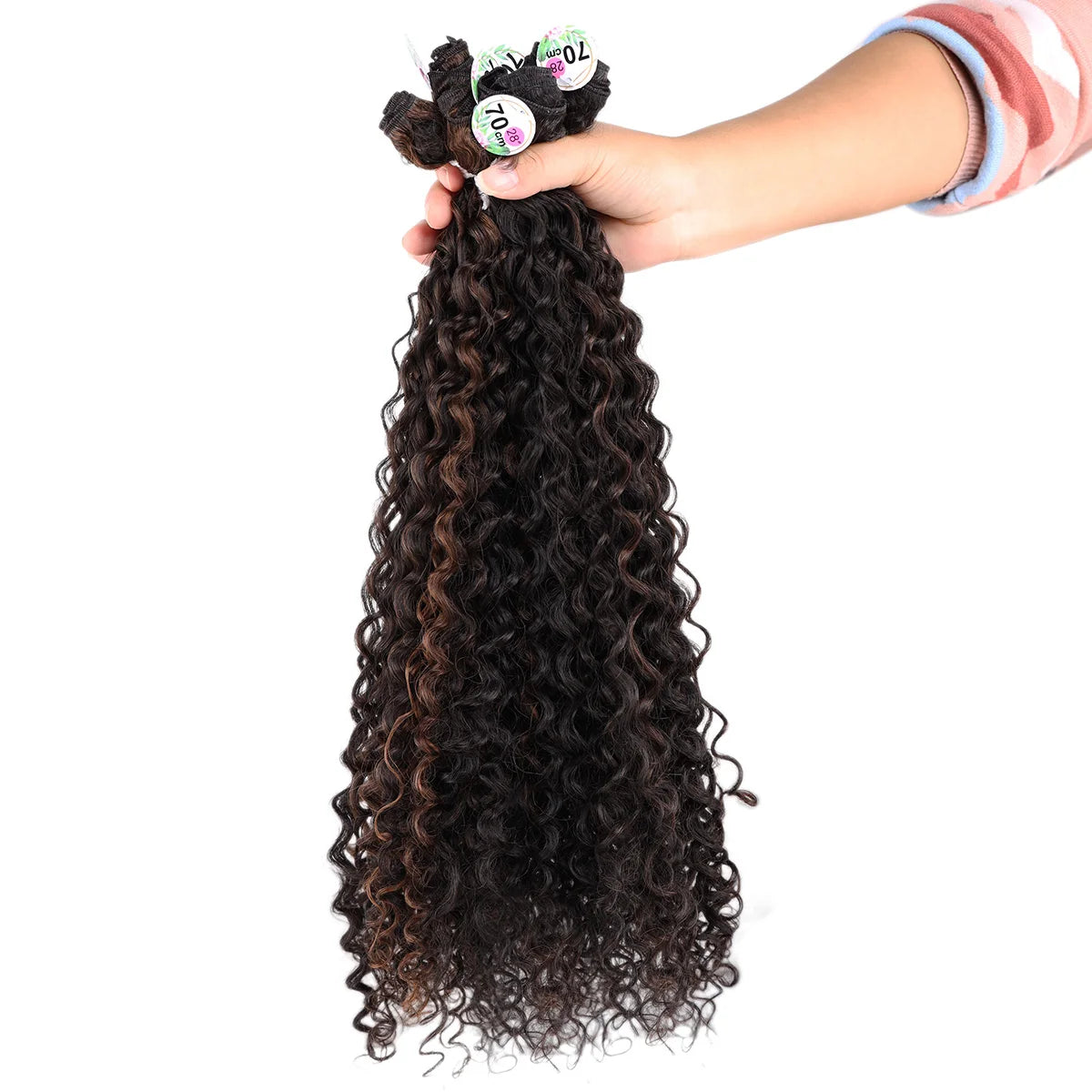 24-28inch Short And Elastic Synthetic Curly Hair Bundles Water Wave Hair Extension For Women Suitable For Daily Holiday Wear