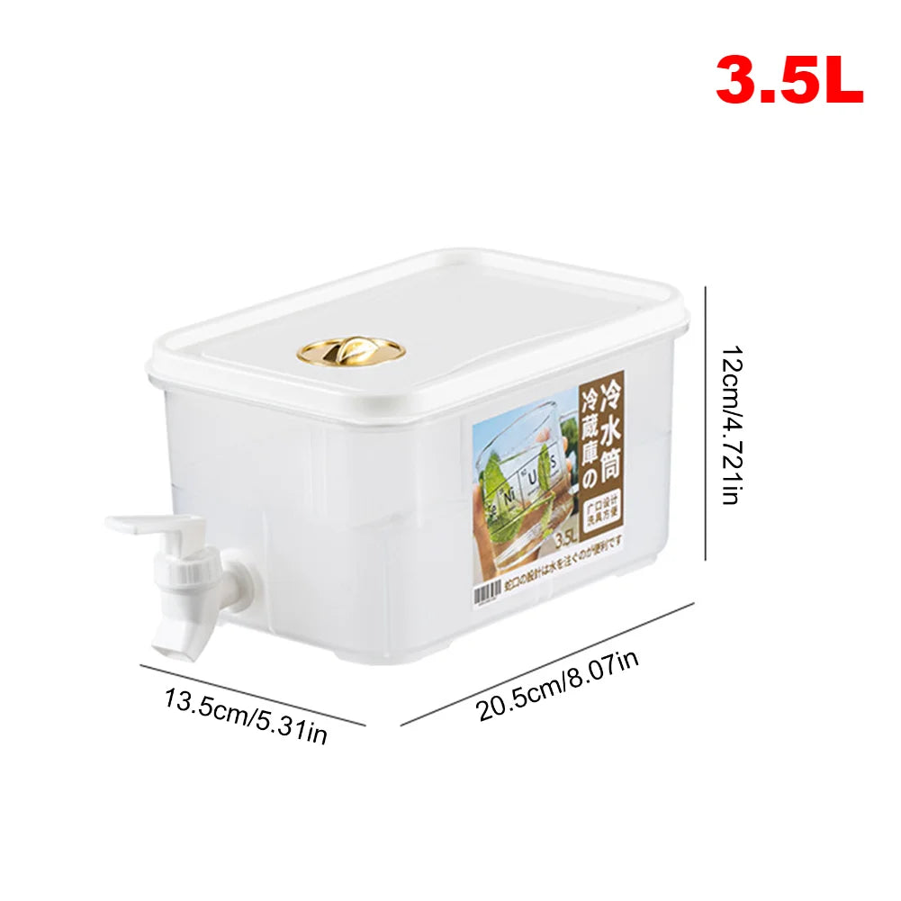 3.5/5/10L Cold Water Jug Large Capacity Cold Kettle with Faucet Beverage Dispenser Refrigerator Water Container For Summer Party