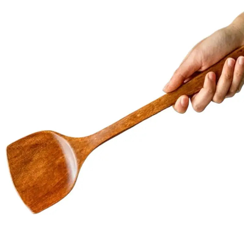 Wooden Spatula Long Handle Heat Resistant Spoon Non-Stick Pan Wood Shovel Cooking Spatula Kitchen Utensils Cookware For Home