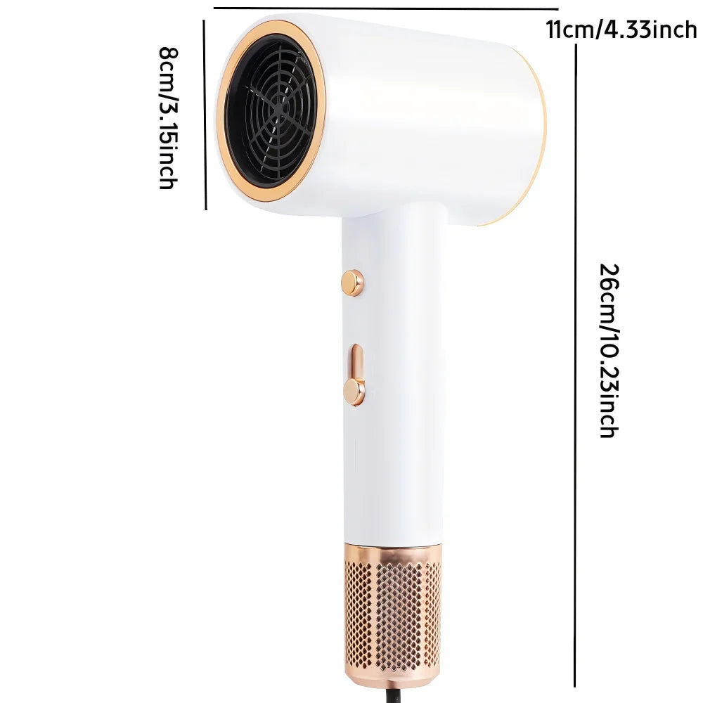 10 Piece Black Hair Dryer Set Hair Care Tools, Home Hair Salon Hair Dryer Multi-Speed Adjustable Blow Drying Hair Styling