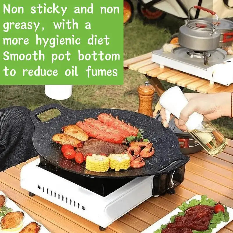 Non-Stick Round Cast Iron Skillet - Versatile Cookware for Home Cooking & Outdoor Camping, Perfect Helper for Holiday Meals