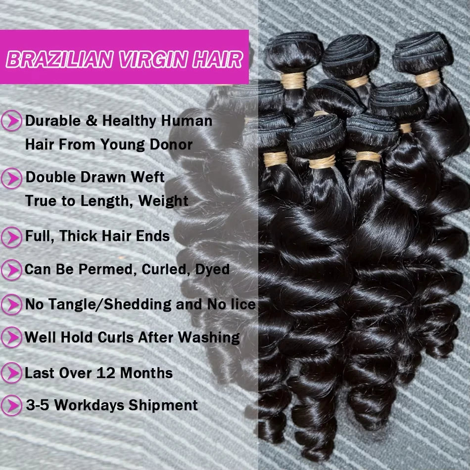 Loose Deep Wave 28 30 Inch Indian Remy Raw Virgin Unprocessed Human Hair Loose Wave Extensions 1 2 3 4 Bundles Deal