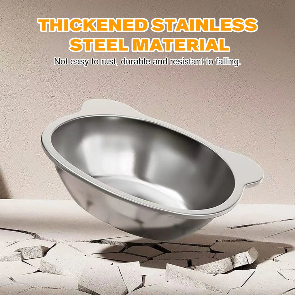 Stainless Steel Cat Bowl with Stand Anti Cervical Spondylosis Pet Raised Food and Water Dish for Cats and Dogs Dual Use Feeder
