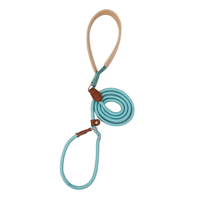 P Chain Dog Training Leash Collar Anti-Choking Easy Ctrl 150cm Nylon Rope for Large Medium Small Dog Walking Pet Accessories