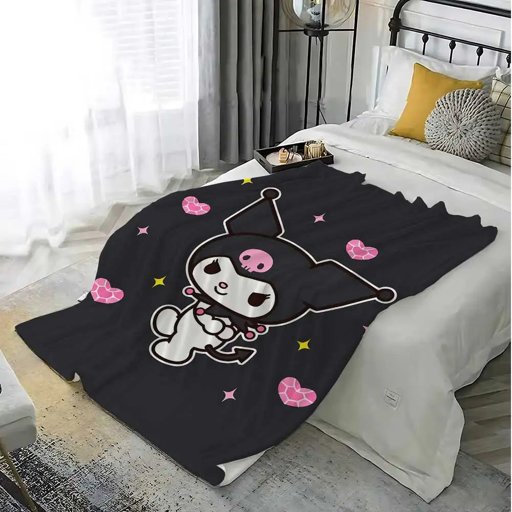 Kawaii Kuromis Blankets for Decorative Sofa Cover Blanket King Size Fluffy Plaid Luxury Bedding Home Interior Throw Knee Soft &