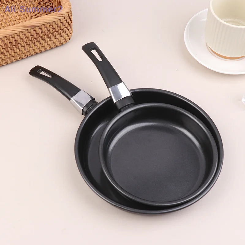 {Summer2} {Summer2} Mini Frying Pan Non-Stick Thickened Stainless Steel Frypan Pot Fried Eggs Saucepan Gas For Kitchen Cookware