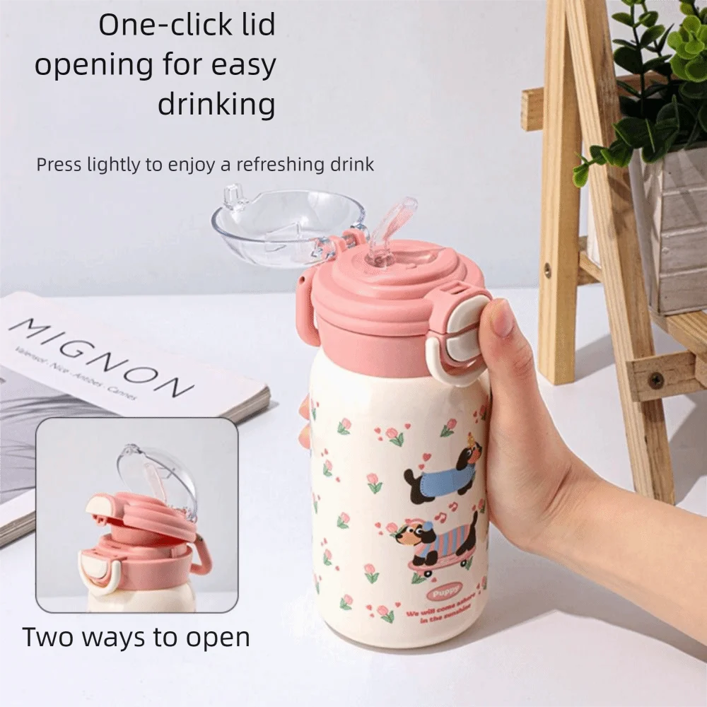Portable 300ML Vacuum Cup Insulation Or Cooling High-Capacity Thermal Water Bottle Insulated Cup for Boys and Girls