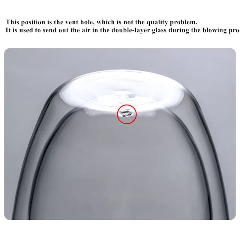 1pc 80/650ml Heat Resistant Double Wall Tea Glass Cup Beer Coffee Handmade Creative Healthy Cold Beverage Transparent Drinkware