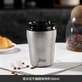 Bincoo Double Wall Ceramic Lined Travel Mug - Elegant Retro Style Stainless Steel Thermal Cup for Camping Hiking & Daily