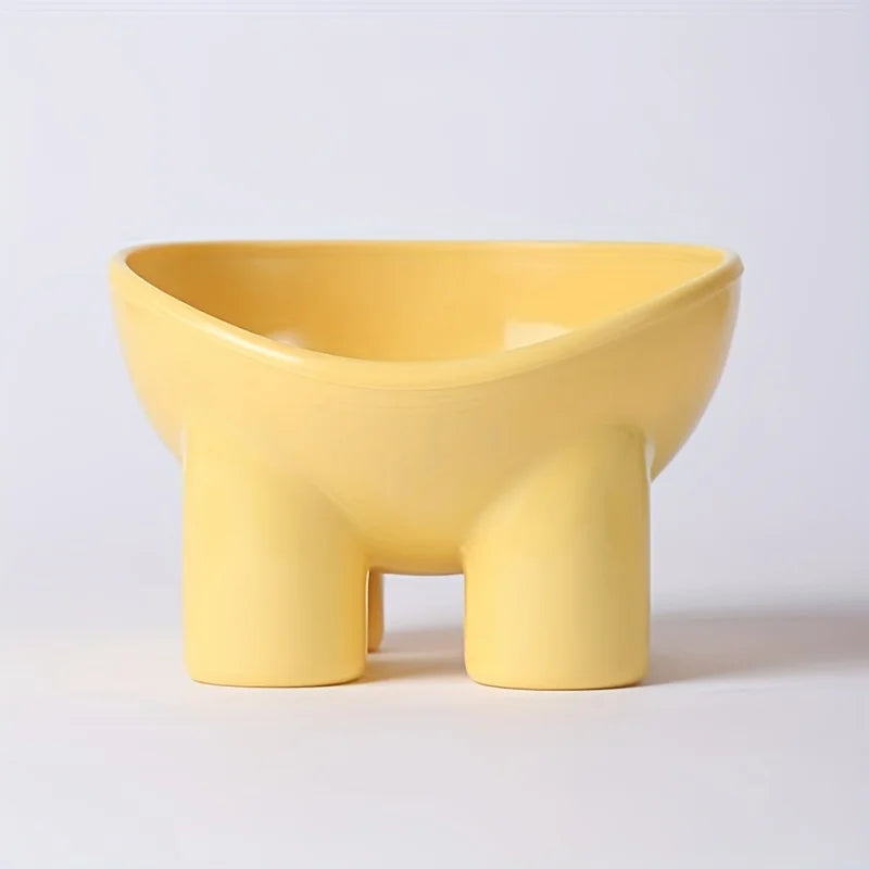 Elevated Cat Bowl with Stand - Durable Plastic Pet Food & Water Dish, Sleek Modern Neck-Friendly Feeding for Cats & Dogs