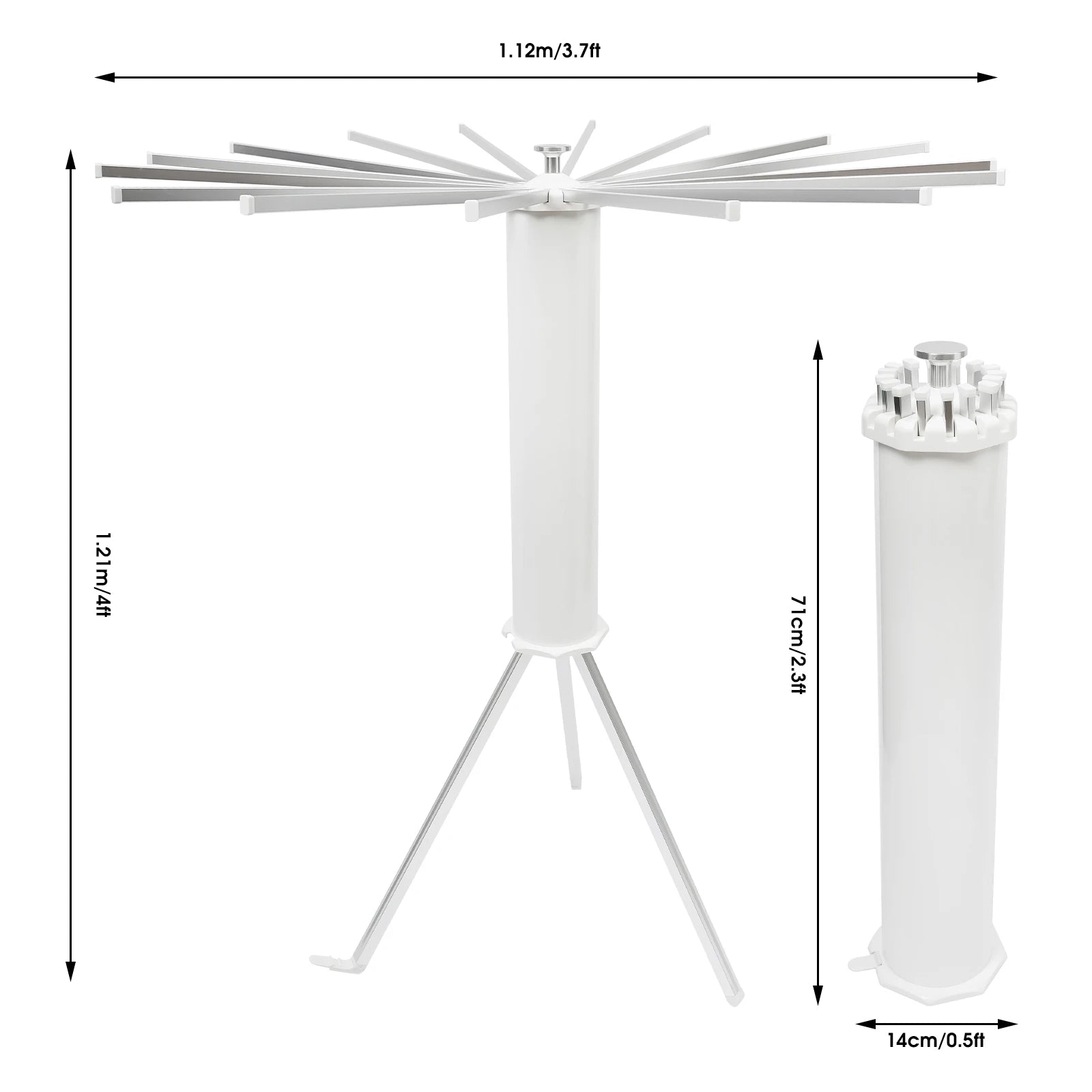 16 Pole Foldable Drying Rack,Tripod Clothes Drying Rack,Laundry Drying Rack,Garment Rack Can Dry Towels, Bath Towels, Shoes,Hats