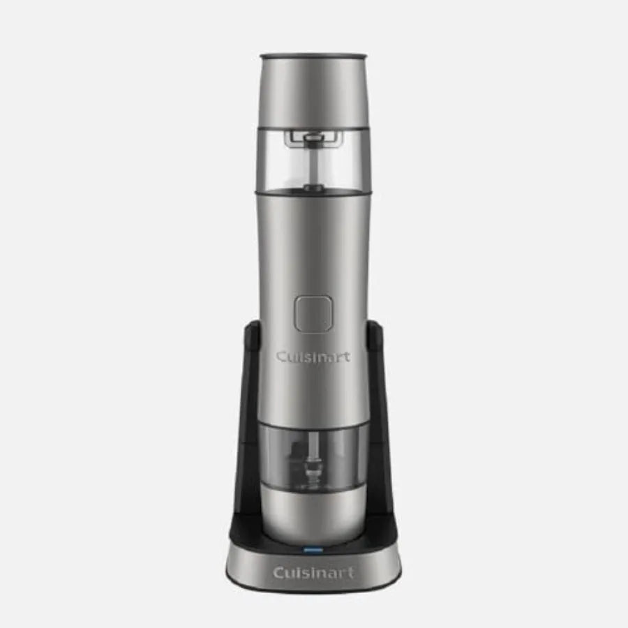 Rechargeable Salt Pepper and Spice Mill with Stainless Steel Grinder Matte Black Finish USB-C Charging Adjustable Coarseness fo