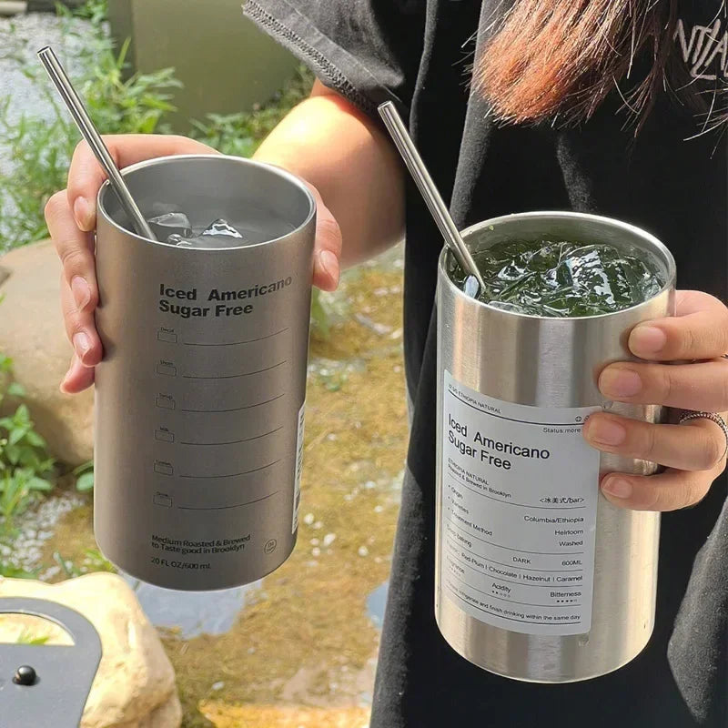 320/600ml Stainless Steel Coffee Mug Thermoses Double Wall Vacuum Flask Insulated Cup Portable Mugs Coffee Cups Water Bottles