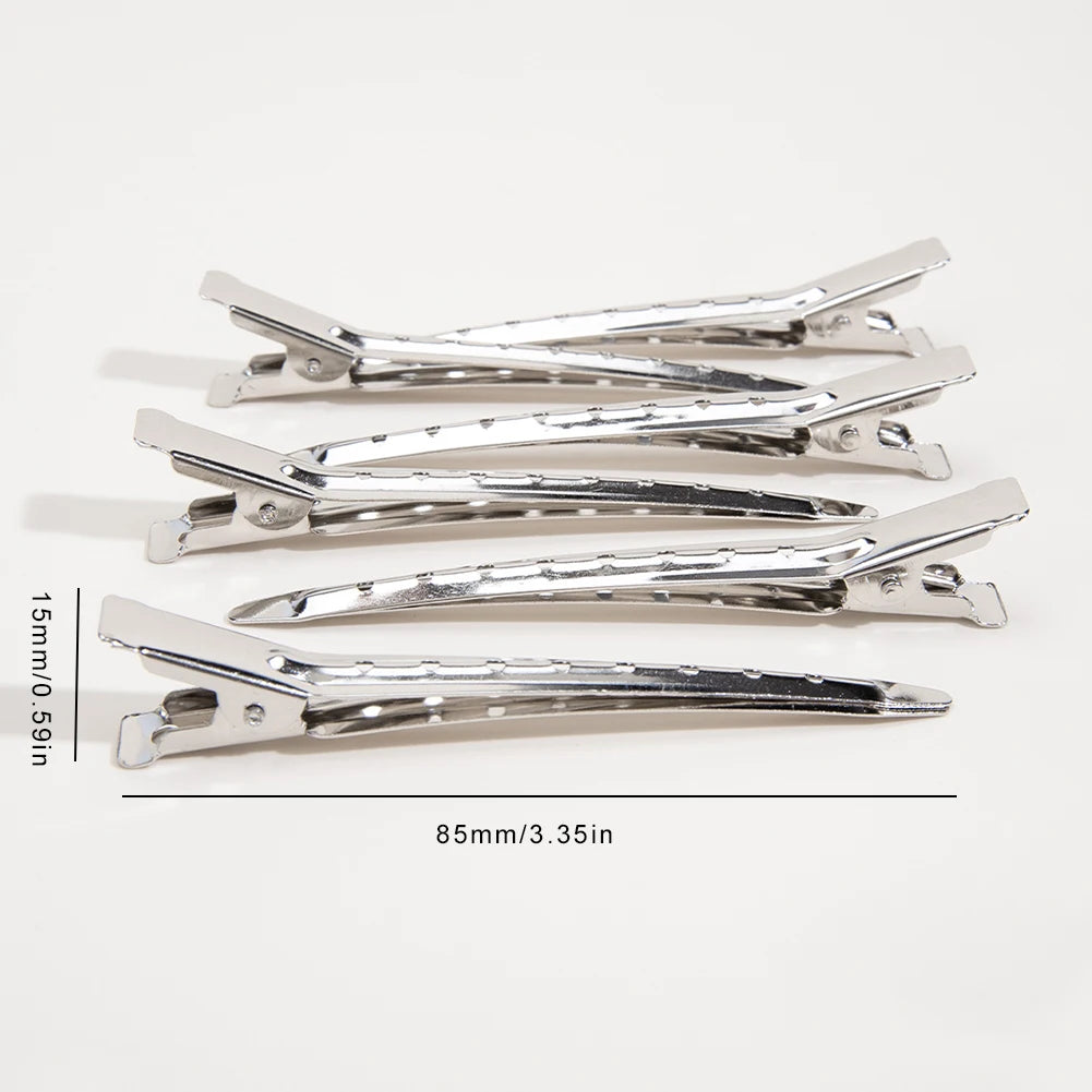 Duck Billed Long Hair Sectioning Clips Stainless Steel Hair Accessories 24 pcs Home Hair Clips Set for Women Styling Sectioning