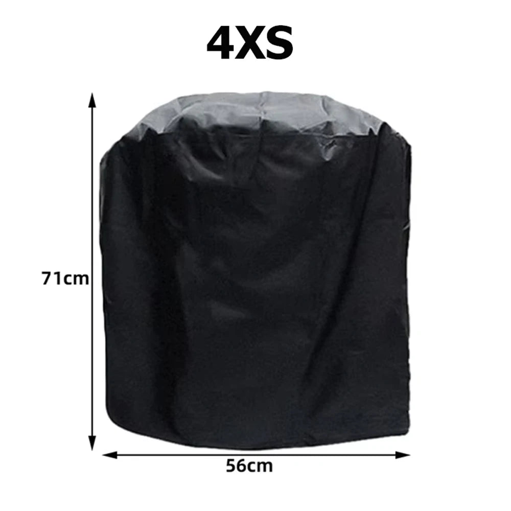 8 Size BBQ Cover Outdoor Dust Waterproof Weber Heavy Duty Grill Cover Rain Protective Outdoor Barbecue Cover Round