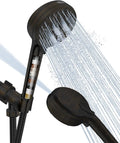 6-Mode High Pressure Filtered Shower Head with Handheld Oil Rubbed Bronze, Power Wash and Long Hose