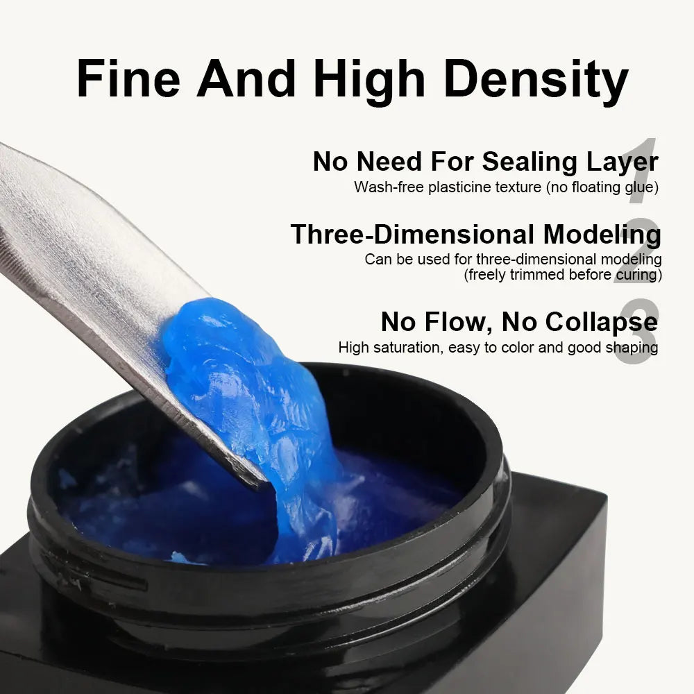 Nail 12 Colors Plasticine Gel for Nails DIY Carve Patterns 3D UV Gel Acrylic Carving Flowers Accessories for Manicure Art Tools
