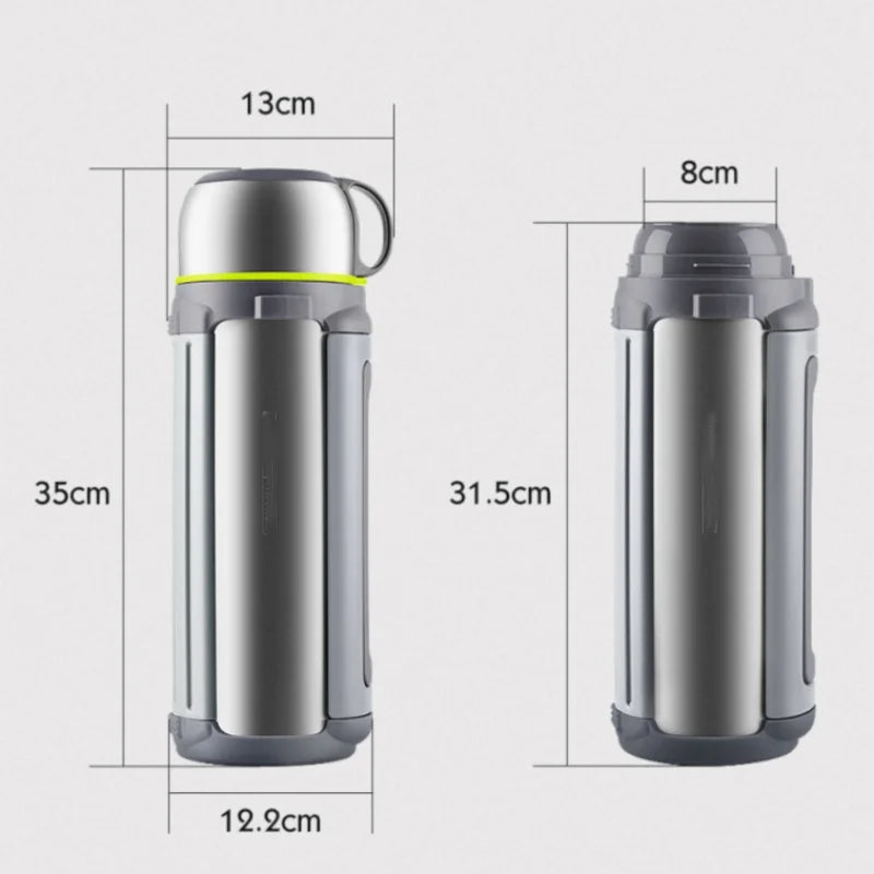 Pure Titanium Thermos Kettle 1.8L Large Capacity Double Layer Vacuum Drinkware Travel Flask Hot Water Bottle