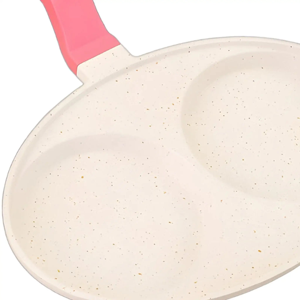 2 Hole Fried Egg Pan Long Handle Multifunctional Egg Cooker Breakfast Maker Nonstick for Crepe Pancake Steak Plett Burger