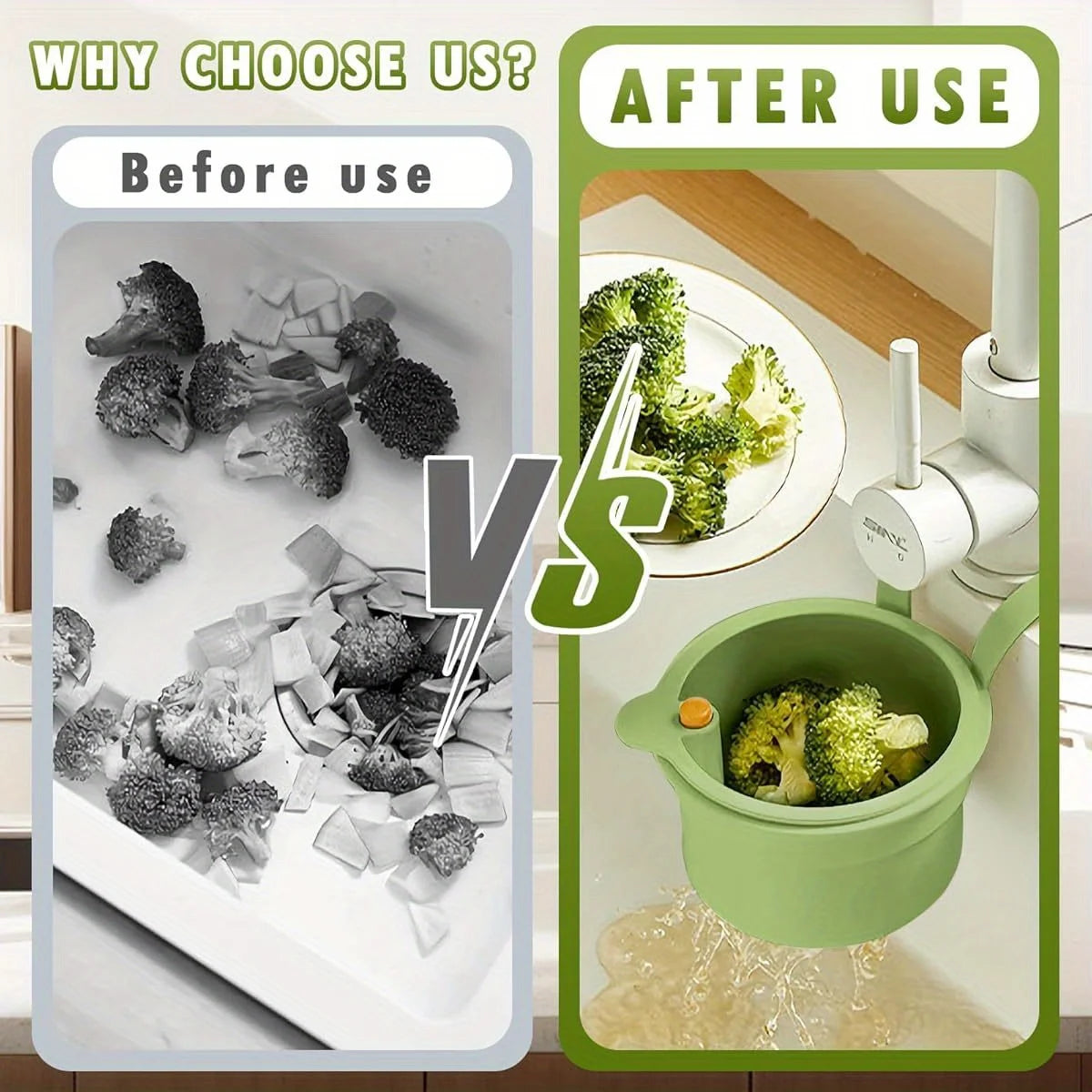Quick-Drain Wall-Mounted Sink Basket Detachable Openable Cover Kitchen Food Waste Filter Multifunctional Fruit Cleaning Strainer