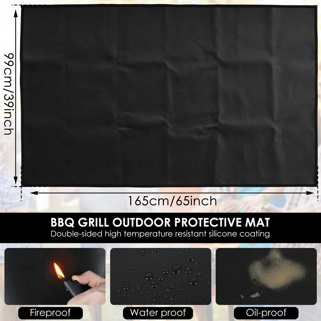 BBQ Mat Non-stick Grill Mat Heat Resistant Fireproof Grill Mat Outdoor Baking Kitchen Barbecue Tool Cooking Reusable Grill Pads