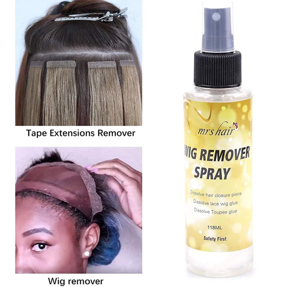 Hair Glue Remover lace wig glue remover for tape hair extension 118ml transparent wig Glue Remover for removing tape glue