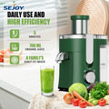 Sejoy Compact Fruits Juicer,500W Juice Extractor Machine Wide Mouth 3” Feed Chute for Fruit Vegetable Centrifugal Extractor