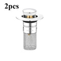 2-Pack Stainless Steel Pop-Up Sink Drain Strainer – Removable Basket! Clog-Preventing Hair Catcher for Bathtub/Shower/Sink