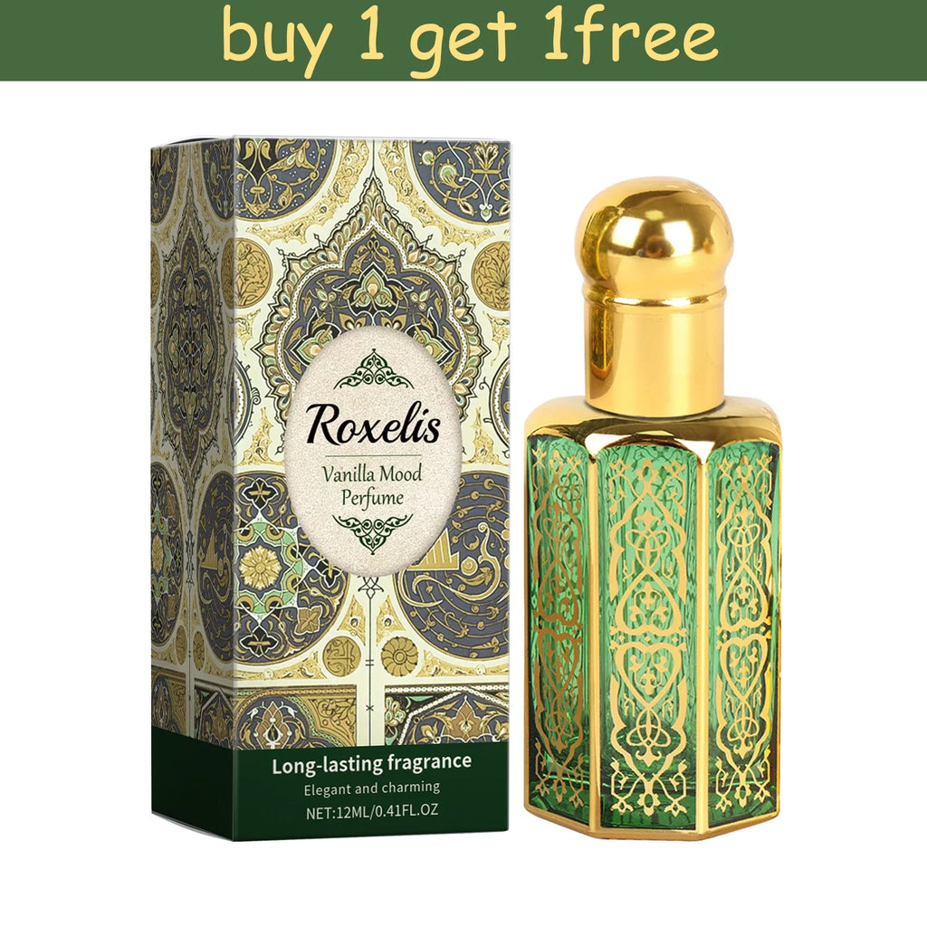 Roxelis Vanil﻿la Perfume for Women, Arab Elegant Scent Long-Lasting All-Day, Mild & Charming, Portable Fragrance for Daily/Party