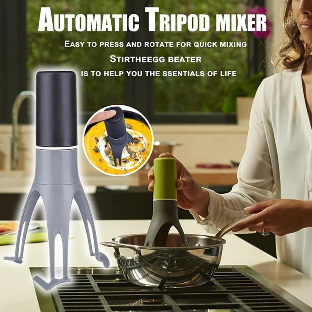 Triangle Pan Stirrer Automatic Egg Beater Multifunction Sauces Soup Cream Blender Dishwasher Safe Battery Operated Kitchen Tools