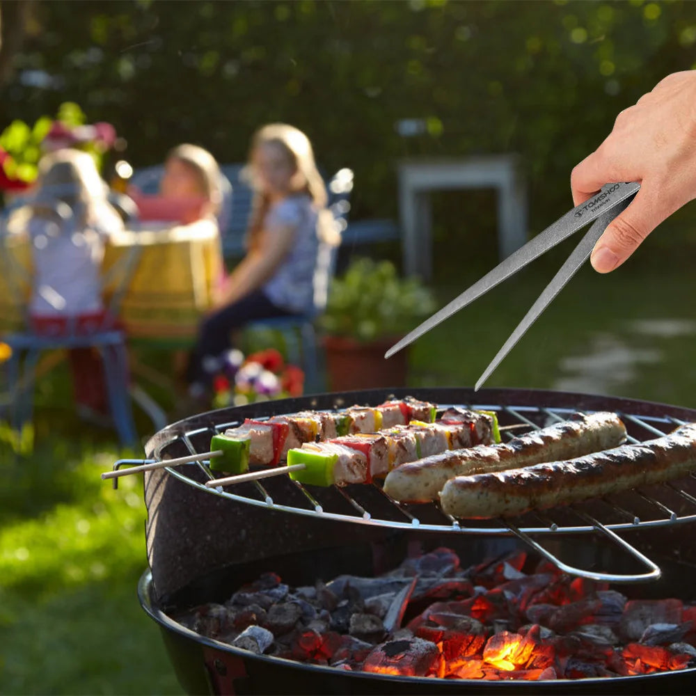 Versatile Barbecue Food Tongs for Cooking Camping Ti Metal Bread Tongs Removable Portable Healthy and Environmentally Chopsticks