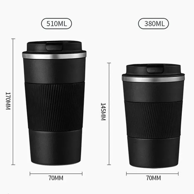 380ml/510ml Stainless Steel Coffee Cup Thermal Mug Garrafa Termica Cafe Copo Termico Caneca Non-slip Travel Car Insulated Bottle