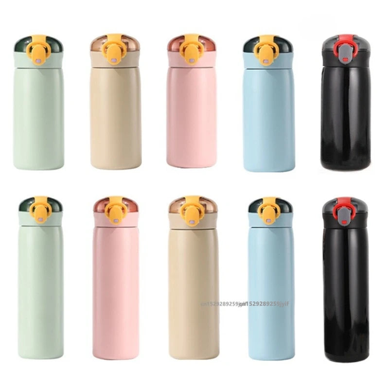 304 Stainless Steel Thermos Cup with Straw 320ml/460ml Insulated Water Bottle Travel Mug Leak Proof Vacuum Flask