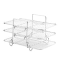 Air Fryer Rack for Ninja Air Fryer Multi-Layer Double Basket Air Fryer Accessories 304 Stainless Steel Grilling Rack Cooking