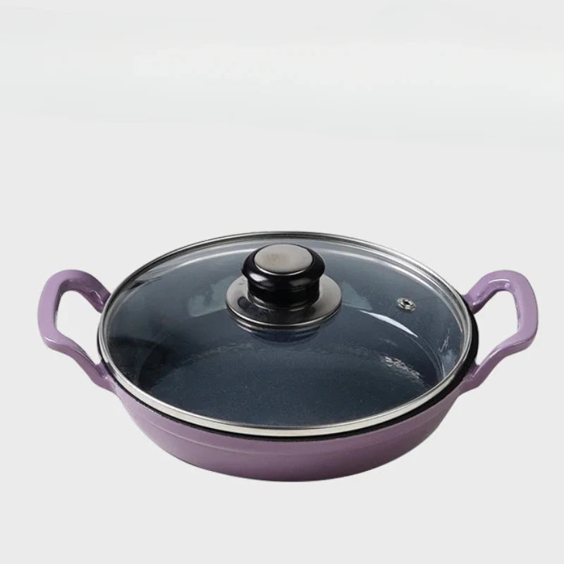 Double Ear Thickening Non-stick Pan Lightweight Household Omelette Pan for Gas Stove And Induction Cooker Universal Use