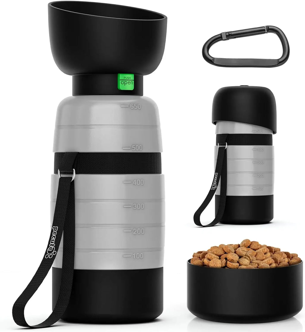 Upgraded Dog Water Bottles, Portable, Accompanying Pet Water Cup for Going Out, Outdoor Water Cup, Food Travel Bowls, 650ml