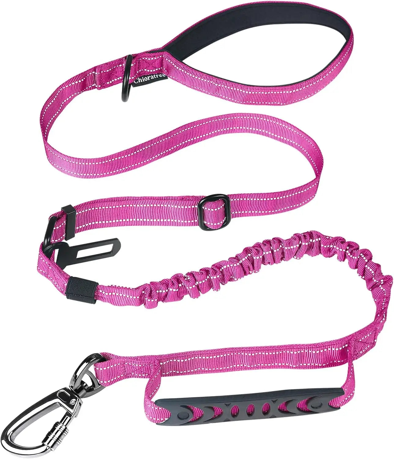 Tactical Dog Leash Reflective Dog Training Leash,Adjustable Heavy Duty Dog  Leashes with Car Seat Belt for Medium Large Dogs