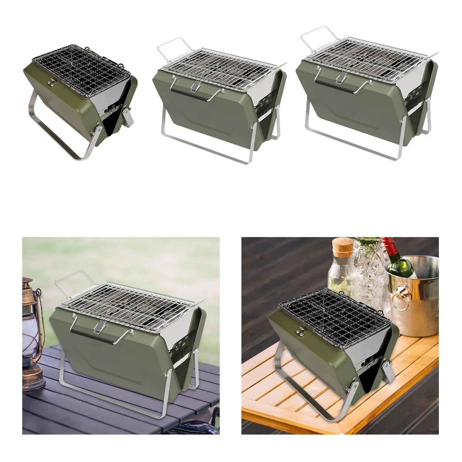 BBQ Grill Portable Mini Simple to Use Steady Small Medium Large Tailgating for Campfire Cooking Backyard Picnic Camping Domestic